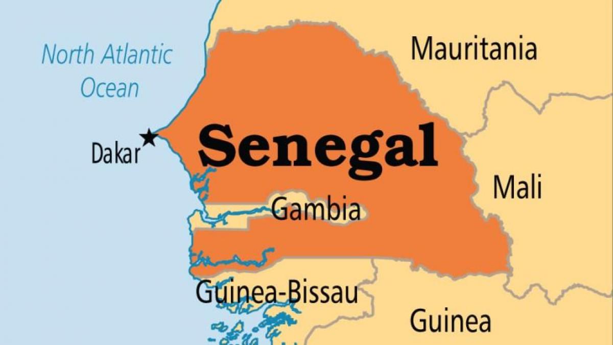 mapa dakar Senegal