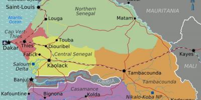 Mapa Senegal politické